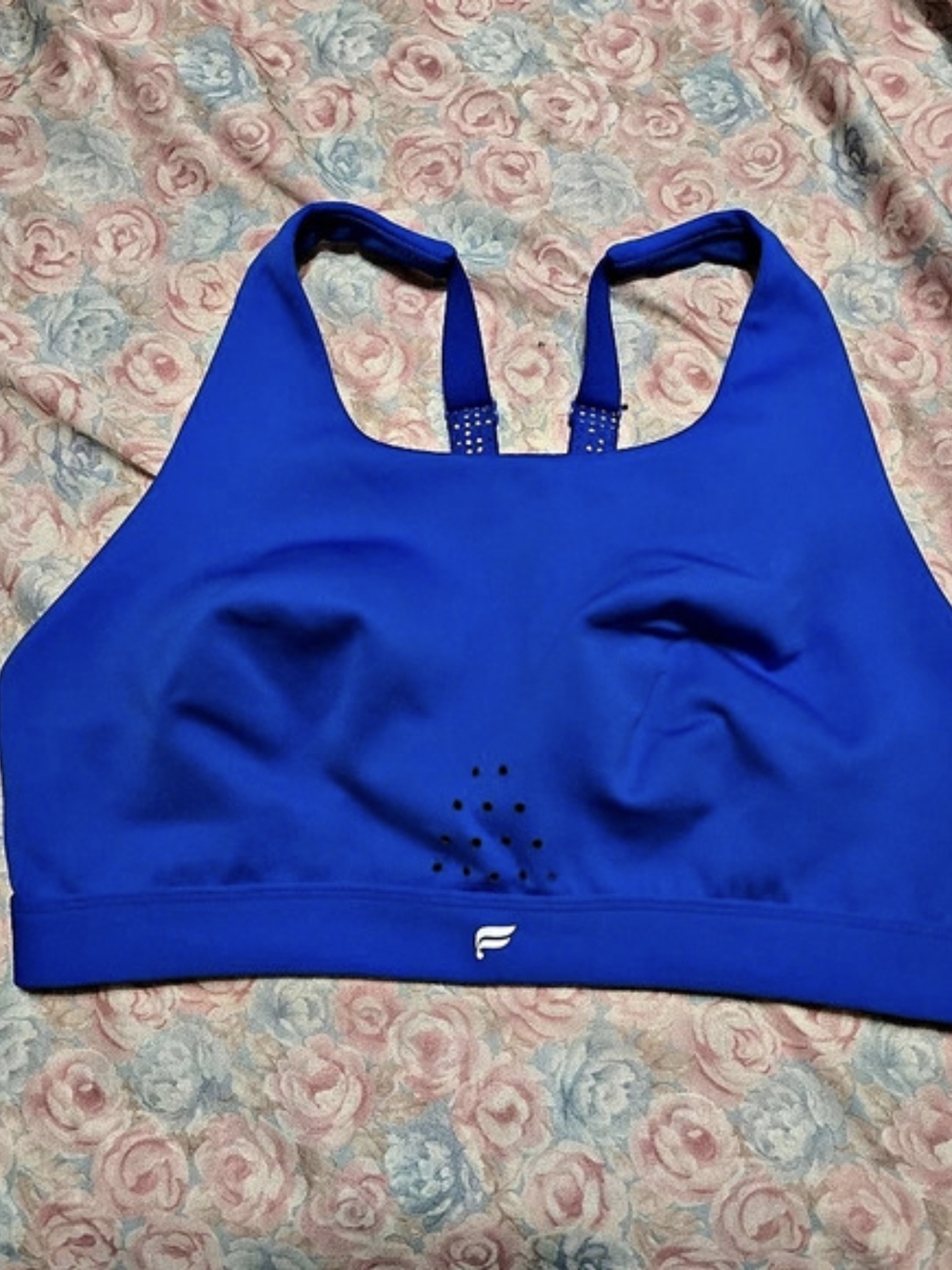 Fabletics No-Bounce High Impact Sports Bra Blue